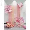 Decoración de Ambiente para Habitación de Boda Rosa Set de Boda Decoración de Arte Latte Sala de Estar de la Novia Bata de Baño Pared de Fondo para Fotos