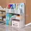 Estante de almacenamiento debajo del escritorio, estantería móvil con ruedas, carrito de uso doméstico para al lado del escritorio, estante de almacenamiento de libros multicapa de pie