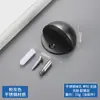 Tope de puerta superior de acero inoxidable sin perforaciones Tope de puerta de succión al suelo tipo Tortuga con resistencia magnética para puerta, goma gruesa anticolisión, tope de puerta montado en el suelo