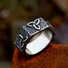 Guerreiro de Aço Europeu e Americano Viking Nó Celta Anel de Titânio Aço Atacado Comércio Exterior Nova Moda Anel de Aço Inoxidável