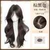 Peruca para cabeça inteira para mulheres, estilo anime, franja reta, ondas grandes, cabelo cacheado longo natural, volumoso, para o dia a dia, peruca para cabeça inteira