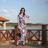 Vestido cruzado de playa para mujer, corte ajustado, cintura alta, Pg Dvf, Estación Europea 2025, Verano, Nuevo Estilo