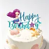 Adornos para Pastel de Concha de Sirena Temática Oceánica Suministros de Decoración para Fiesta de Cumpleaños Decoraciones para Cupcakes de Repostería