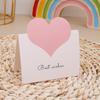 Tarjeta de felicitación plegable con forma de corazón transfronterizo, color Morandi, estilo Ins, floristería, pastelería, regalo creativo para enamorado, Día del Padre