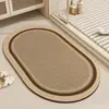 Alfombrilla de Baño de Tierra de Diatomeas de Lujo Ligero, Absorbente, Secado Rápido, Antideslizante, Resistente a Manchas, Alfombrilla Doméstica para Inodoro