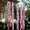 Fio de flores de hortênsia sintéticas Rattan de flores criptografado Fio de flores de orquídea Yang Pendente de parede para casamento Flores por atacado