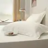 Funda de almohada de algodón cepillado lavado Par engrosado Color sólido Minimalista japonés Individual