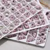 Lote Completo de Puntas de Manicura K9 Rosa Claro de Alta Calidad, Diamante Inferior Completo, Brillo Especial para la Punta del Dedo, Diamante de Vidrio Decorativo para Manicura