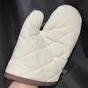 Luvas de isolamento térmico de algodão e linho japonesas para cozinha, forno de micro-ondas, luvas espessas resistentes a altas temperaturas, anti-escaldantes para uso diário em casa