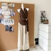 Pantalones de lino para mujer, estilo "Old Money", pierna ancha, adelgazantes, finos para verano, rectos, holgados, adelgazantes, a rayas, casuales, largos