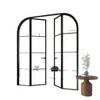 Porta de Correr Nova Retro Estilo Francês para Cozinha, Porta de Correr de Três Folhas para Varanda, Porta de Vidro em Liga de Alumínio para Divisória de Ar Condicionado na Sala de Estar