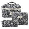 Bolsa Cosmética Portátil Grande Capacidade Floral Pequeno Armazenamento Algodão Acolchoado Portátil Flores Fofas Ins Viagem Estudantes