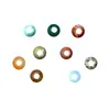 Contas de cristal natural com furo grande, contas de jade soltas, acessórios para bijuteria DIY, contas espaçadoras semiacabadas, atacado.
