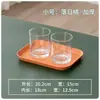 Bandeja Rectangular de Color Sólido Estilo Nórdico Juego de Tazas de Té para el Hogar Plástico Creativo Plato de Frutas para Comedor