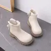 Botines Cortos de Princesa para Niña 2026 Otoño/Invierno con Adorno de Encaje Estilo Coreano Suela Suave Botas tipo Martin Botas de Moda para Niña
