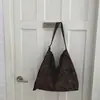 Bolsa de nicho transfronteiriça estilo coreano com estampa de leopardo, nova bolsa de ombro casual e descontraída de outono, bolsa tote de grande capacidade para o dia a dia