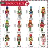 36 Peças Decoração de Natal Afro-Americana Quebra-Nozes Decorações de Natal Festa Vintage Feriado Pingente de Madeira