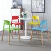 Cadeira de Plástico Casa Encosto Popular na Internet Simples Encosto Espessado Cadeira Cadeira de Jantar Moderna Nórdica Restaurante Banqueta Casual