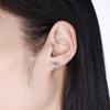 Brincos de pino de alce com pedra da lua de prata esterlina 925 chifre Mori temperamento feminino personalidade japonesa e coreana brincos criativos simples para estudantes