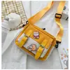 Bolsa Pequena de Lona Estilo Coreano Estilo Ins Feminina Estudante Fofa Harajuku Estilo Fresco Bolsa Transversal para Menina Bolsa de Ombro Estilo Japonês