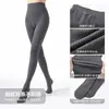 Leggings grises para mujer, estilo fino de verano para usar por fuera, 26 nuevo modelo, efecto reductor, negro, otoño e invierno, pantimedias finas con forro polar