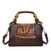 Bolso Cruzado Retro Transfronterizo Bordado a Mano en Relieve Bolso de Hombro Bolso para Madre de Mediana Edad para el Trabajo Estilo Chino Bolso para Mujer Venta al por Mayor