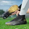 Chuteiras de Futebol Novo Modelo Transfronteiriças, Tênis de Treino Juvenil de Cano Alto, Chuteiras de Longa Cravação para Gramado Sintético Tf, Tênis de Treino Profissional para Gramado Artificial