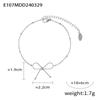 Revista italiana estilo simple cadena para clavícula acero de titanio chapado en oro real de 18K pulsera traje de joyería collar de lazo