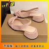 Sandalias de Falda Versátiles Francesas con Lazo Elegantes Sandalias de Punta Abierta para Commuter para Mujer Nuevo Estilo Primavera y Verano 2025