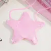 Nuevo Monedero de Monedas con Lentejuelas de Estrella Estilo Ins Colorido para Niños, Billetera Linda para el Día a Día con Patrón de Escamas, Almacenamiento Estilo Europeo