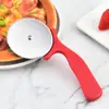 Mango de plástico tamaño pequeño Osco Redondo Acero Inoxidable Rueda Cortadora de Pizza Cuchillo para Pizza Rodillo Osco Osco Anillo Cortador