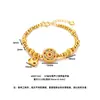Nuevo brazalete de pepita de oro con esmalte estilo chino vietnamita, brújula de ocho tesoros, calabaza cepillada para mujer, adecuado para regalar