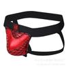 Bolsa tridimensional Lanvibum piel sintética hueca combinación de colores levantamiento de glúteos tiro bajo sexy para hombre doble costura ropa interior se puede cargar y descargar