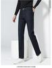Novo jeans preto masculino outono e inverno 2023, forrado com lã, espesso, slim reto, casual, combina com tudo
