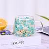 Taza de vidrio de borosilicato alto de doble capa con flores estilo ins, alto valor de color, creativa para flores secas, taza de café, taza para leche o jugo