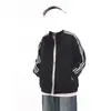 Chaqueta deportiva de corte relajado con diseño de franja lateral, ajuste holgado, cómoda para el uso diario, para ir al trabajo y salidas casuales