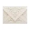 Lindo cartão de casamento com corte a laser, cartão de felicitações com envelope de renda estilo europeu, convite de casamento, cartão de felicitações de feriado, em estoque