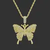 Collar con Colgante de Mariposa Tridimensional con Diamantes Completos Chaoren para Hombres y Mujeres Joyería Personalizada Accesorios de Colgante para Ropa Versátiles