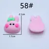 Variedad de Parches de Dibujos Animados de Goma Suave para Vasos de Agua DIY, Pegatinas Decorativas Hechas a Mano, Fundas para Teléfonos Móviles, Pasadores, Accesorios para el Cabello, Decoraciones para la Cabeza