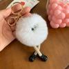 Nuevo Llavero de Bola de Carbón Pequeña de Piel de Zorro de Nicho Joyería Colgante Muñeca Muñeca Regalo Estilo Regalo para Niña