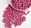 Cuentas Acrílicas Hechas a Mano 6mm-16mm Agujero Recto Color Sólido Bolas Redondas Accesorios Coloridos para DIY
