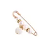 Broche Transfronteiriço para Ajustar a Cintura das Calças, Fixar Roupas e Saias, Ferramenta para Redução de Cintura, Fivela Anti-Exposição, Alfinete de Cintura com Pérola