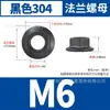 Porca Flange Hexagonal de Aço Inoxidável 304 Preta Din6923 Parafuso Anti-Soltura Tampa Anti-Derrapante Dente de Flor Anti-Soltura