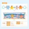 Quatro Brinquedos de Sino com Corda de Puxar de Animais, Chocalho para Bebê Sino de Berço Brinquedo Pingente Suspenso, Brinquedo Esticável para Recém-Nascido