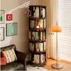 Estantería giratoria de 360 grados, ahorra espacio, estante independiente para libros ilustrados, diseño simple, adecuado para uso doméstico y estudiantil, fácil de mover y almacenar