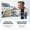 Solução de Cuidado para Faróis Homonth Líquido de Limpeza e Restauração para Superfície de Faróis de Carro para Melhorar a Transmissão de Luz e Remover o Amarelamento