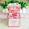 Explosiones transfronterizas Día de San Valentín caja tridimensional escrita a mano (puede agregar iluminación musical) Tallado de papel 3D regalos creativos para vacaciones