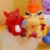 Juguetes de Agua para Niños Bebé Natación Baño Vinilo Goma Suave Bosque Tierra Combinación Juguetes Pellizcar y Gritar Animales Pequeños