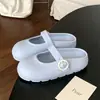 Sandálias Mary Jane Femininas para Uso Externo, Slip-On, Meia-Chinelo, Respiráveis, Confortáveis, com Solado Macio, para o Verão, com Suporte de Arco, Sapatos Versáteis