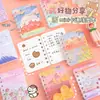 Cuaderno de Líneas Horizontales de Dibujos Animados Mini Bloc de Notas Portátil Cuaderno de Papelería para Estudiantes Cuaderno de Palabras Cuaderno de Espiral Pequeño Cuaderno Lindo para Mujeres